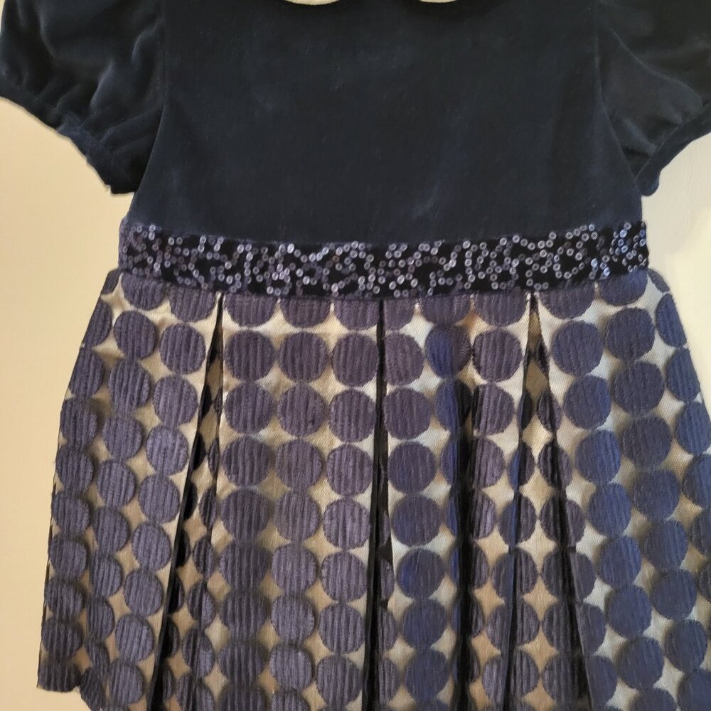 Girls 9 Month Navy Blue Baby Graziella Italian Dress - Picture 2 of 5